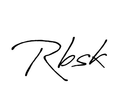 Use a signature maker to create a handwritten signature online. With this signature software, you can design (Antro_Vectra_Bolder) your own signature for name Rbsk. Rbsk signature style 7 images and pictures png