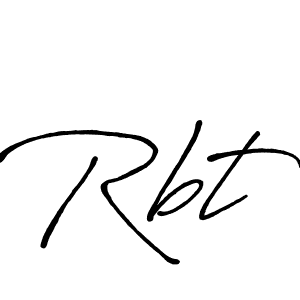 How to make Rbt signature? Antro_Vectra_Bolder is a professional autograph style. Create handwritten signature for Rbt name. Rbt signature style 7 images and pictures png