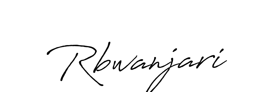 How to make Rbwanjari name signature. Use Antro_Vectra_Bolder style for creating short signs online. This is the latest handwritten sign. Rbwanjari signature style 7 images and pictures png