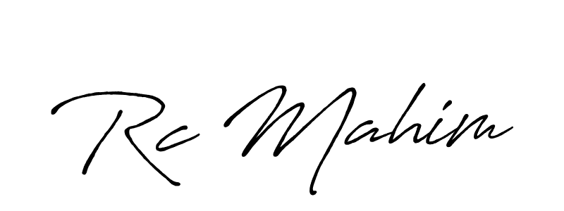 It looks lik you need a new signature style for name Rc Mahim. Design unique handwritten (Antro_Vectra_Bolder) signature with our free signature maker in just a few clicks. Rc Mahim signature style 7 images and pictures png