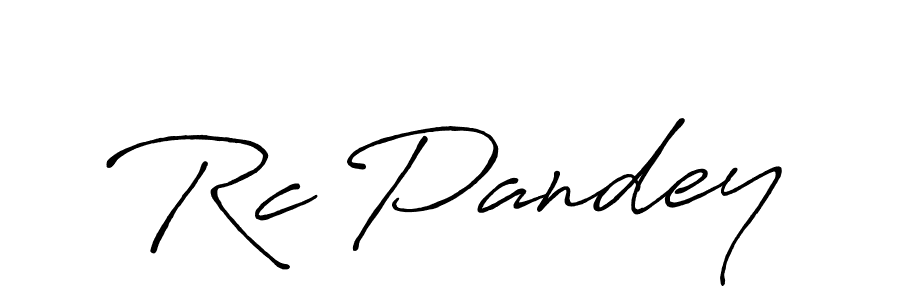 Similarly Antro_Vectra_Bolder is the best handwritten signature design. Signature creator online .You can use it as an online autograph creator for name Rc Pandey. Rc Pandey signature style 7 images and pictures png