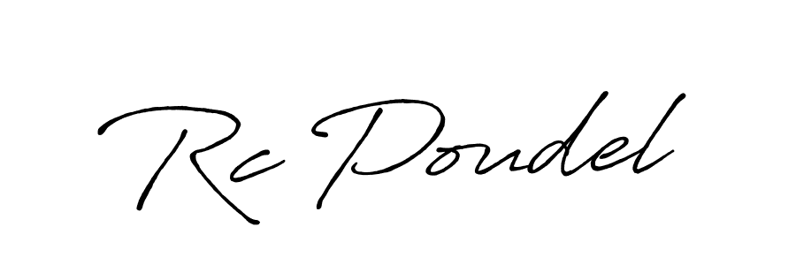 How to make Rc Poudel signature? Antro_Vectra_Bolder is a professional autograph style. Create handwritten signature for Rc Poudel name. Rc Poudel signature style 7 images and pictures png