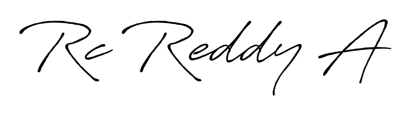 Style your name Rc Reddy A with confidence using Antro_Vectra_Bolder signature design. Simple, elegant, and ready for immediate document use. Rc Reddy A signature style 7 images and pictures png