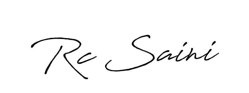 if you are searching for the best signature style for your name Rc Saini. so please give up your signature search. here we have designed multiple signature styles  using Antro_Vectra_Bolder. Rc Saini signature style 7 images and pictures png