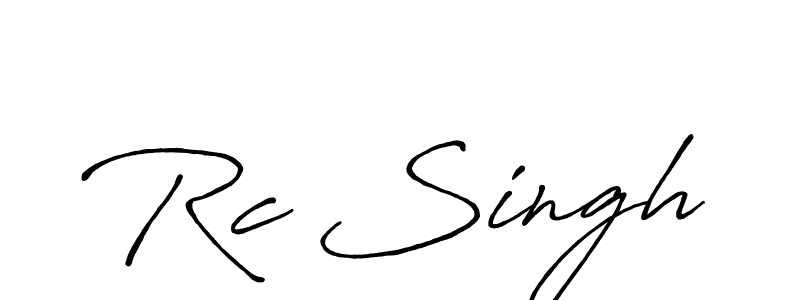 The best way (Antro_Vectra_Bolder) to make a short signature is to pick only two or three words in your name. The name Rc Singh include a total of six letters. For converting this name. Rc Singh signature style 7 images and pictures png