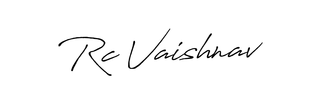Make a beautiful signature design for name Rc Vaishnav. With this signature (Antro_Vectra_Bolder) style, you can create a handwritten signature for free. Rc Vaishnav signature style 7 images and pictures png