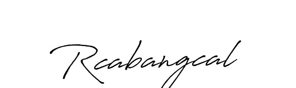 Use a signature maker to create a handwritten signature online. With this signature software, you can design (Antro_Vectra_Bolder) your own signature for name Rcabangcal. Rcabangcal signature style 7 images and pictures png