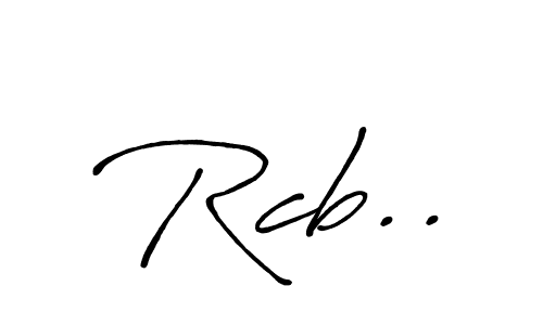 Make a beautiful signature design for name Rcb... With this signature (Antro_Vectra_Bolder) style, you can create a handwritten signature for free. Rcb.. signature style 7 images and pictures png