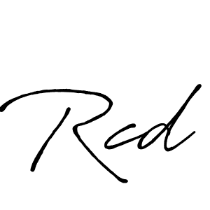 Rcd stylish signature style. Best Handwritten Sign (Antro_Vectra_Bolder) for my name. Handwritten Signature Collection Ideas for my name Rcd. Rcd signature style 7 images and pictures png