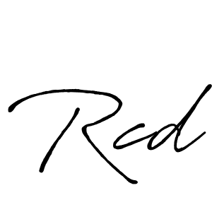 Rcd stylish signature style. Best Handwritten Sign (Antro_Vectra_Bolder) for my name. Handwritten Signature Collection Ideas for my name Rcd. Rcd signature style 7 images and pictures png