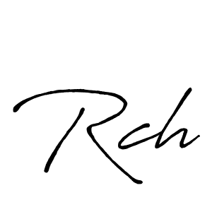 Use a signature maker to create a handwritten signature online. With this signature software, you can design (Antro_Vectra_Bolder) your own signature for name Rch. Rch signature style 7 images and pictures png