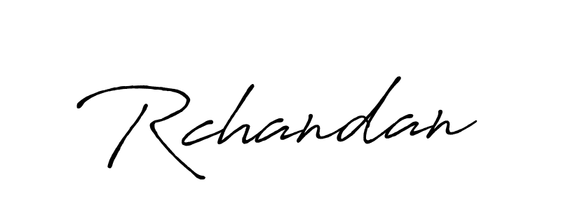 Create a beautiful signature design for name Rchandan. With this signature (Antro_Vectra_Bolder) fonts, you can make a handwritten signature for free. Rchandan signature style 7 images and pictures png