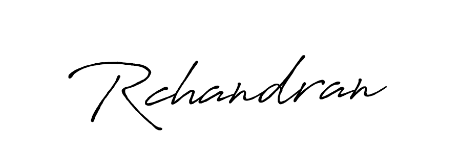 How to make Rchandran name signature. Use Antro_Vectra_Bolder style for creating short signs online. This is the latest handwritten sign. Rchandran signature style 7 images and pictures png