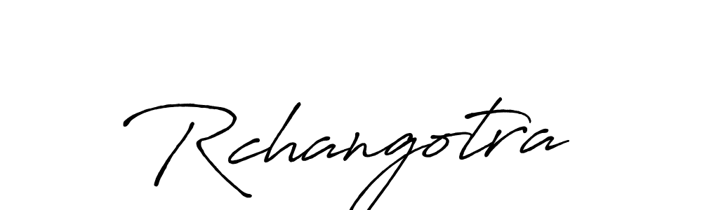 Antro_Vectra_Bolder is a professional signature style that is perfect for those who want to add a touch of class to their signature. It is also a great choice for those who want to make their signature more unique. Get Rchangotra name to fancy signature for free. Rchangotra signature style 7 images and pictures png