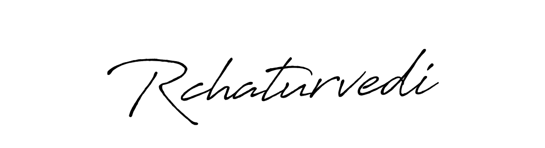 Create a beautiful signature design for name Rchaturvedi. With this signature (Antro_Vectra_Bolder) fonts, you can make a handwritten signature for free. Rchaturvedi signature style 7 images and pictures png