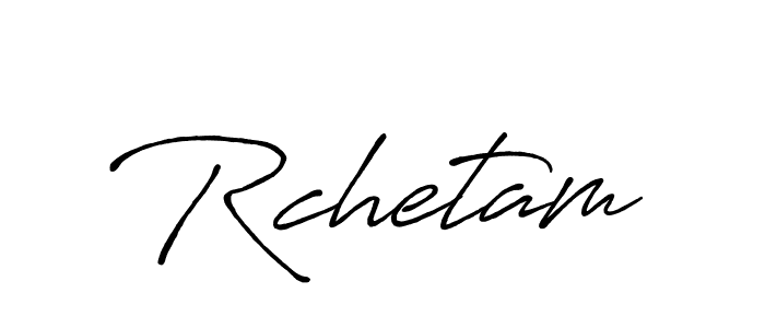 Antro_Vectra_Bolder is a professional signature style that is perfect for those who want to add a touch of class to their signature. It is also a great choice for those who want to make their signature more unique. Get Rchetam name to fancy signature for free. Rchetam signature style 7 images and pictures png