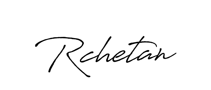 Rchetan stylish signature style. Best Handwritten Sign (Antro_Vectra_Bolder) for my name. Handwritten Signature Collection Ideas for my name Rchetan. Rchetan signature style 7 images and pictures png