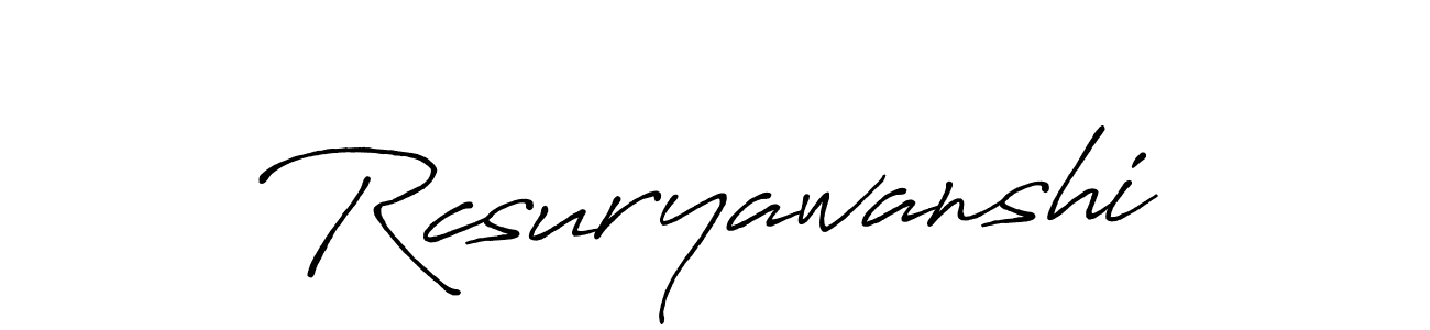 Once you've used our free online signature maker to create your best signature Antro_Vectra_Bolder style, it's time to enjoy all of the benefits that Rcsuryawanshi name signing documents. Rcsuryawanshi signature style 7 images and pictures png