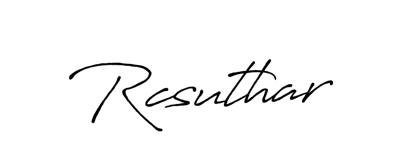 It looks lik you need a new signature style for name Rcsuthar. Design unique handwritten (Antro_Vectra_Bolder) signature with our free signature maker in just a few clicks. Rcsuthar signature style 7 images and pictures png