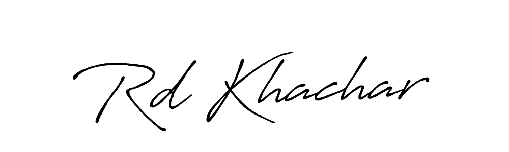 Make a beautiful signature design for name Rd Khachar. Use this online signature maker to create a handwritten signature for free. Rd Khachar signature style 7 images and pictures png