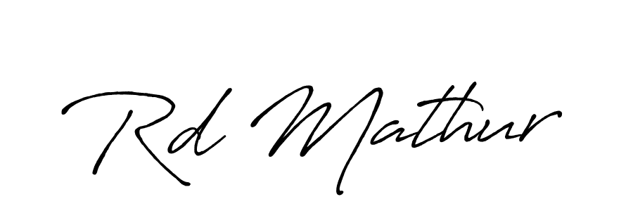 Make a beautiful signature design for name Rd Mathur. With this signature (Antro_Vectra_Bolder) style, you can create a handwritten signature for free. Rd Mathur signature style 7 images and pictures png