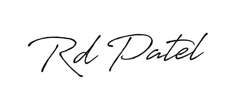 Design your own signature with our free online signature maker. With this signature software, you can create a handwritten (Antro_Vectra_Bolder) signature for name Rd Patel. Rd Patel signature style 7 images and pictures png