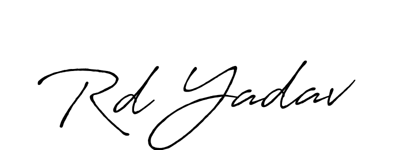 Make a beautiful signature design for name Rd Yadav. With this signature (Antro_Vectra_Bolder) style, you can create a handwritten signature for free. Rd Yadav signature style 7 images and pictures png