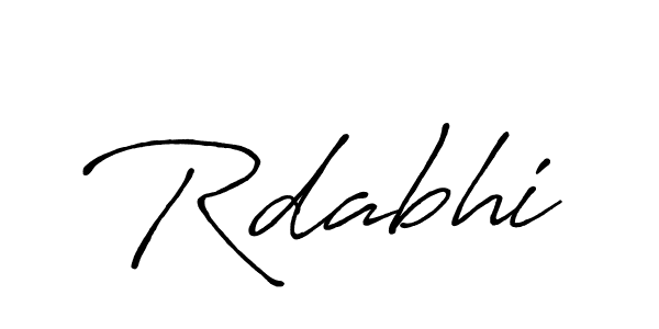 Make a beautiful signature design for name Rdabhi. With this signature (Antro_Vectra_Bolder) style, you can create a handwritten signature for free. Rdabhi signature style 7 images and pictures png