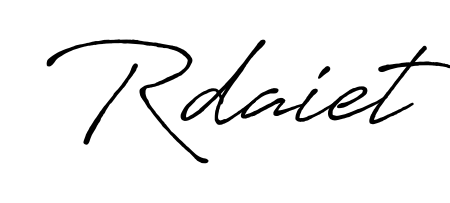 Transform the name Rdaiet into a signature masterpiece using Antro_Vectra_Bolder font. Ideal for photographers, artists, and creators looking for watermarks. Rdaiet signature style 7 images and pictures png