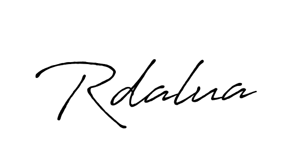 How to make Rdalua name signature. Use Antro_Vectra_Bolder style for creating short signs online. This is the latest handwritten sign. Rdalua signature style 7 images and pictures png