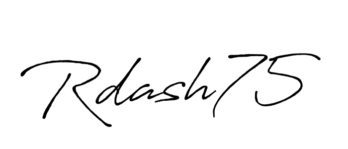 Use a signature maker to create a handwritten signature online. With this signature software, you can design (Antro_Vectra_Bolder) your own signature for name Rdash75. Rdash75 signature style 7 images and pictures png