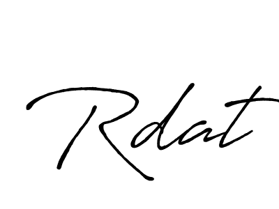 Make a beautiful signature design for name Rdat. With this signature (Antro_Vectra_Bolder) style, you can create a handwritten signature for free. Rdat signature style 7 images and pictures png