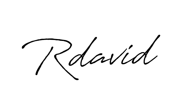 How to make Rdavid name signature. Use Antro_Vectra_Bolder style for creating short signs online. This is the latest handwritten sign. Rdavid signature style 7 images and pictures png