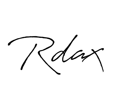 Use a signature maker to create a handwritten signature online. With this signature software, you can design (Antro_Vectra_Bolder) your own signature for name Rdax. Rdax signature style 7 images and pictures png