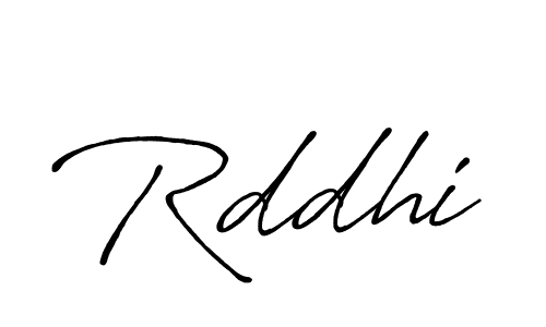 Rddhi stylish signature style. Best Handwritten Sign (Antro_Vectra_Bolder) for my name. Handwritten Signature Collection Ideas for my name Rddhi. Rddhi signature style 7 images and pictures png