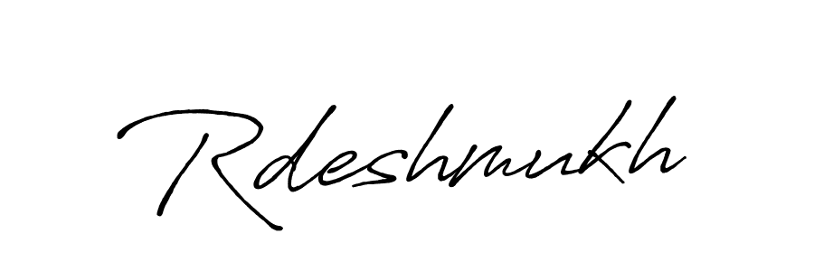 Create a beautiful signature design for name Rdeshmukh. With this signature (Antro_Vectra_Bolder) fonts, you can make a handwritten signature for free. Rdeshmukh signature style 7 images and pictures png