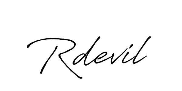 Rdevil stylish signature style. Best Handwritten Sign (Antro_Vectra_Bolder) for my name. Handwritten Signature Collection Ideas for my name Rdevil. Rdevil signature style 7 images and pictures png