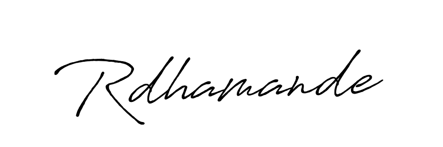 You can use this online signature creator to create a handwritten signature for the name Rdhamande. This is the best online autograph maker. Rdhamande signature style 7 images and pictures png