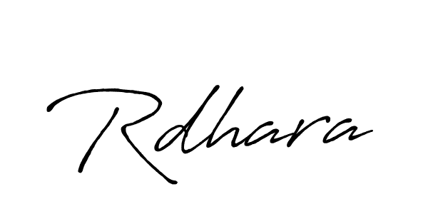 Create a beautiful signature design for name Rdhara. With this signature (Antro_Vectra_Bolder) fonts, you can make a handwritten signature for free. Rdhara signature style 7 images and pictures png