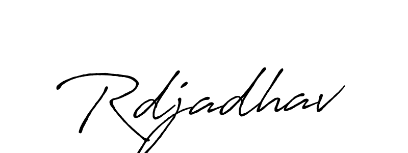 Make a beautiful signature design for name Rdjadhav. With this signature (Antro_Vectra_Bolder) style, you can create a handwritten signature for free. Rdjadhav signature style 7 images and pictures png