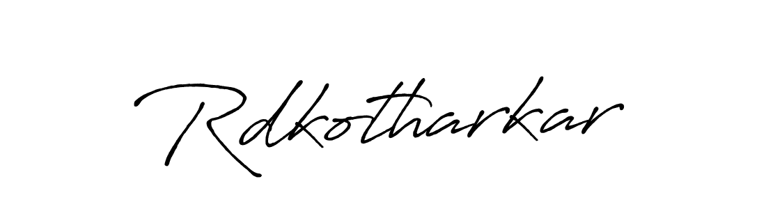 Make a beautiful signature design for name Rdkotharkar. With this signature (Antro_Vectra_Bolder) style, you can create a handwritten signature for free. Rdkotharkar signature style 7 images and pictures png