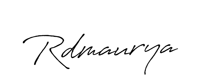 Create a beautiful signature design for name Rdmaurya. With this signature (Antro_Vectra_Bolder) fonts, you can make a handwritten signature for free. Rdmaurya signature style 7 images and pictures png