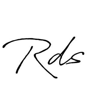 Make a beautiful signature design for name Rds. With this signature (Antro_Vectra_Bolder) style, you can create a handwritten signature for free. Rds signature style 7 images and pictures png