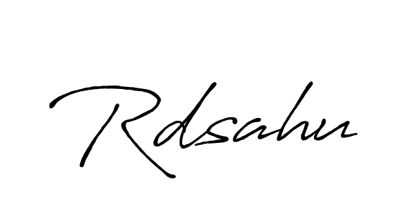Use a signature maker to create a handwritten signature online. With this signature software, you can design (Antro_Vectra_Bolder) your own signature for name Rdsahu. Rdsahu signature style 7 images and pictures png