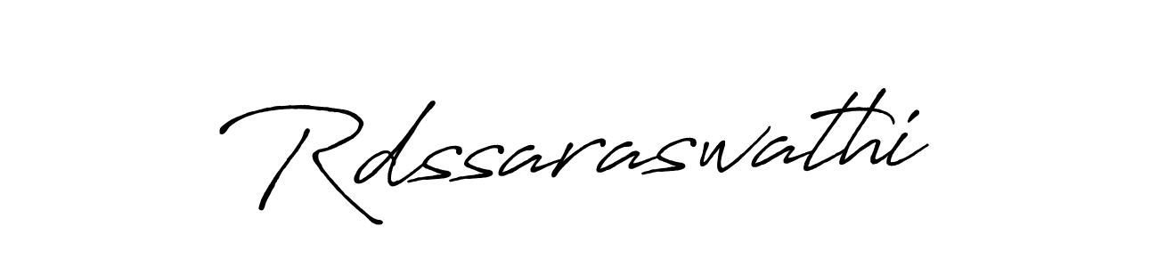How to make Rdssaraswathi name signature. Use Antro_Vectra_Bolder style for creating short signs online. This is the latest handwritten sign. Rdssaraswathi signature style 7 images and pictures png
