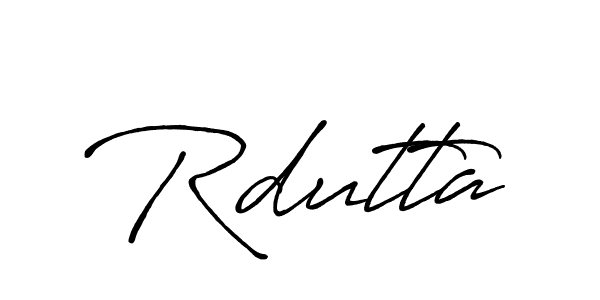 You should practise on your own different ways (Antro_Vectra_Bolder) to write your name (Rdutta) in signature. don't let someone else do it for you. Rdutta signature style 7 images and pictures png