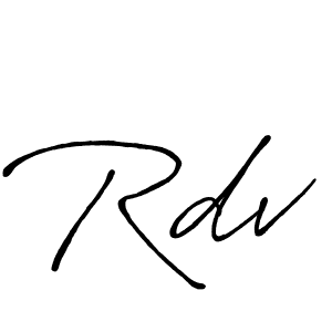 Design your own signature with our free online signature maker. With this signature software, you can create a handwritten (Antro_Vectra_Bolder) signature for name Rdv. Rdv signature style 7 images and pictures png