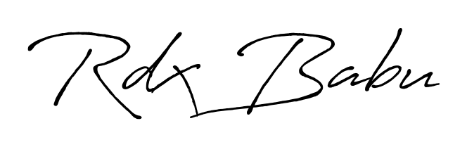 You can use this online signature creator to create a handwritten signature for the name Rdx Babu. This is the best online autograph maker. Rdx Babu signature style 7 images and pictures png