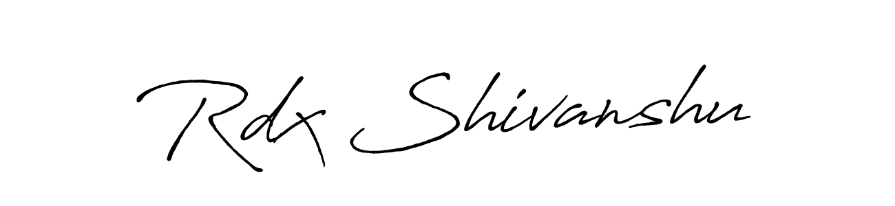 You should practise on your own different ways (Antro_Vectra_Bolder) to write your name (Rdx Shivanshu) in signature. don't let someone else do it for you. Rdx Shivanshu signature style 7 images and pictures png