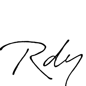 Make a beautiful signature design for name Rdy. With this signature (Antro_Vectra_Bolder) style, you can create a handwritten signature for free. Rdy signature style 7 images and pictures png